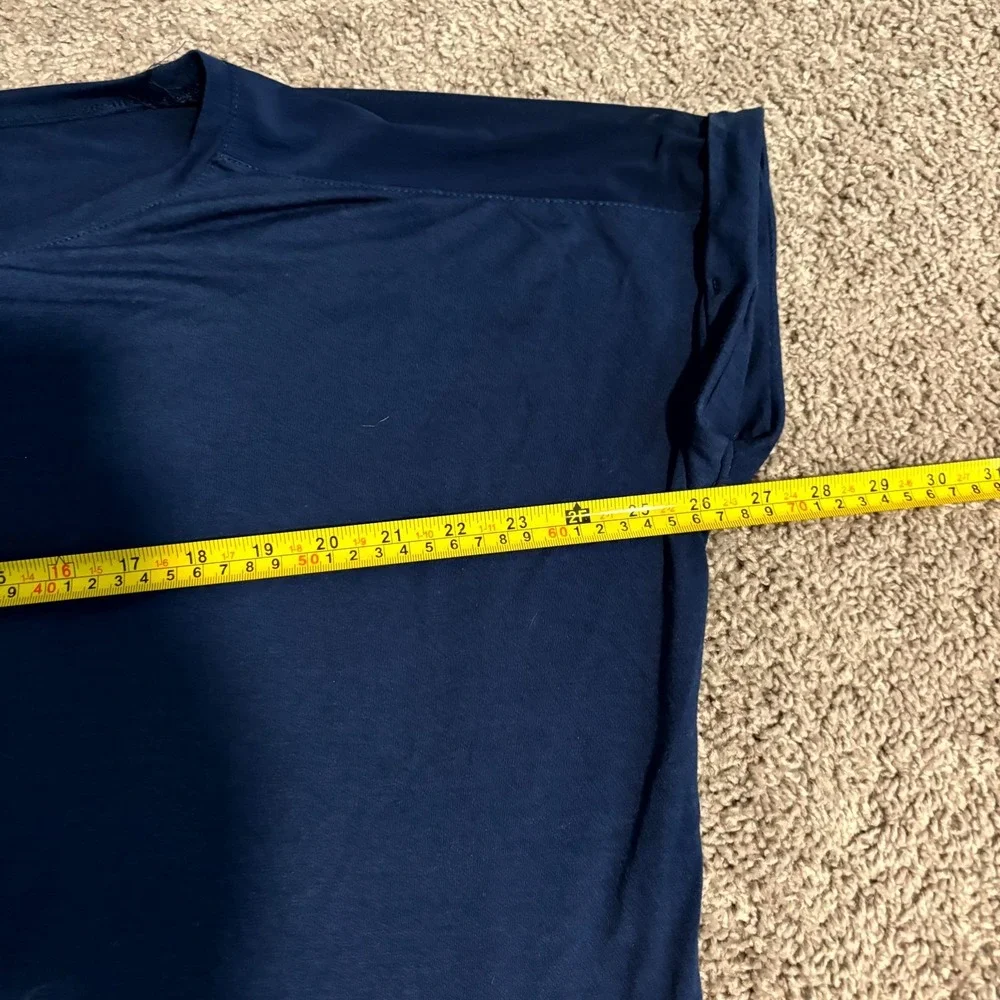 Avia Womens XXL Blue Loose Fit Short Sleeve Tee Casual Comfort Lounge Top - Picture 4 of 5